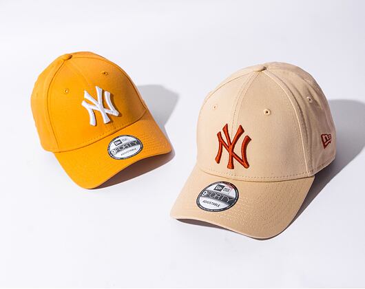 Dětská kšiltovka New Era 9FORTY Kids MLB League Essential New York Yankees Oat Milk / Redwood