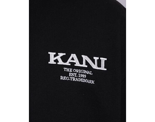 Mikina Karl Kani Chest Retro OS Half Zip Hoodie black