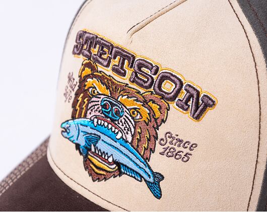 Kšiltovka Stetson Trucker Cap Wild Life Beige / Green / Brown