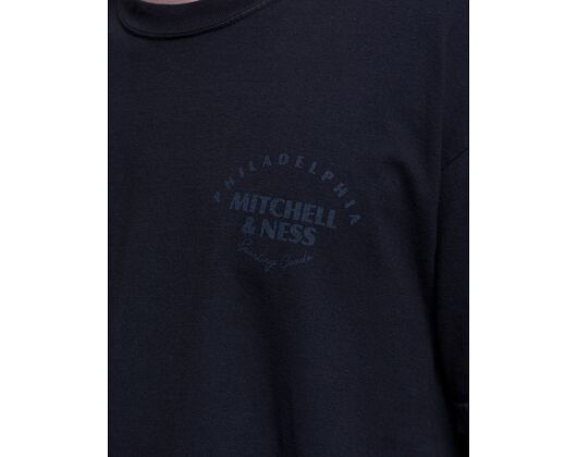 Triko Mitchell & Ness M&N HEAVYWEIGHT CIRCLE TEE Branded Black