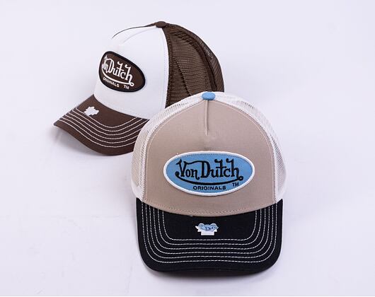 Kšiltovka Von Dutch Trucker Boston Sand/White
