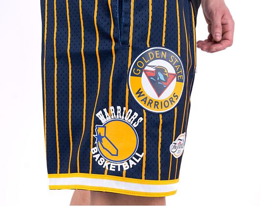 Kraťasy Mitchell & Ness NBA M&N CITY COLLECTION MESH SHORT WARRIORS Navy / Gold