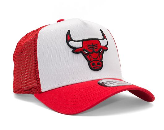 Kšiltovka New Era 9FORTY A-Frame Trucker NBA Team clear Black Chicago Bulls - White / Red