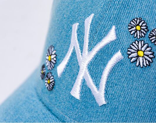 Dámská kšiltovka New Era 9FORTY Womens MLB Denim Daisy New York Yankees Sky Blue / Optic White