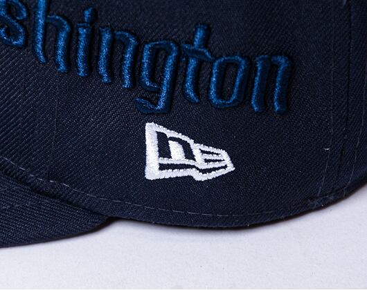 Kšiltovka New Era 59FIFTY MLB Script 5 Washington Nationals Navy / Optic White