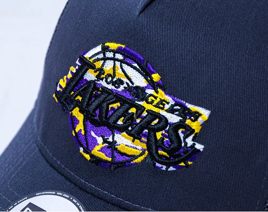 Kšiltovka New Era 9FORTY A-Frame Trucker NBA Team Camo Infill Los Angeles Lakers Graphite