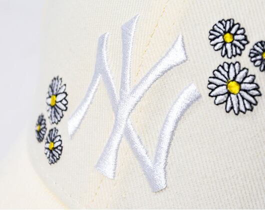 Dámská kšiltovka New Era 9FORTY Womens MLB Denim Daisy New York Yankees Stone / Optic White