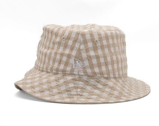 Dámský klobouk New Era MLB Womens Gingham Tapered Bucket New York Yankees Stone