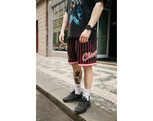 Kraťasy Mitchell & Ness NBA M&N CITY COLLECTION MESH SHORT BULLS Black / Red