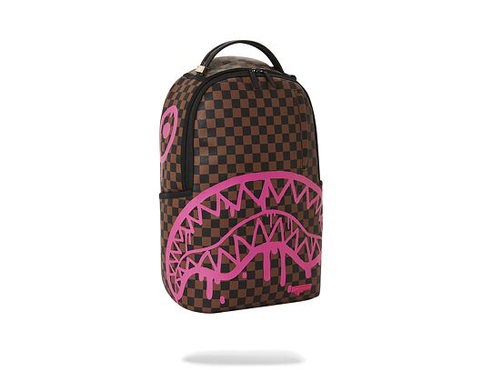 Batoh Sprayground Pink Drip Brown Check DLX Backpack