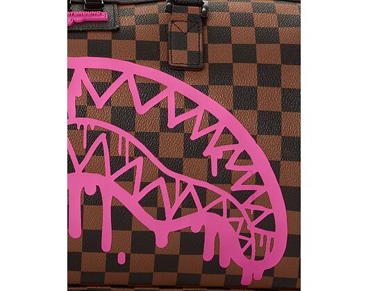 Taška Sprayground Pink Drip Brown Check Mini Duffle