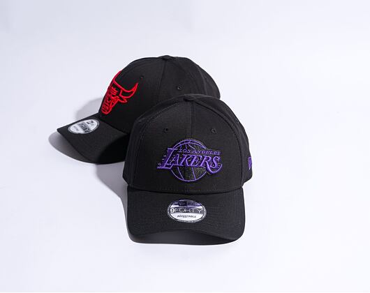 Kšiltovka New Era 9FORTY NBA Neon Outline Los Angeles Lakers Black / Purple