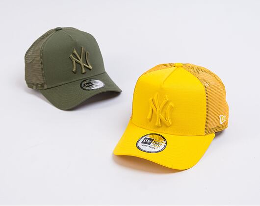 Dětská Kšiltovka New Era 9FORTY Kids A-Frame Trucker MLB Tonal Mesh New York Yankees Cyber Yellow