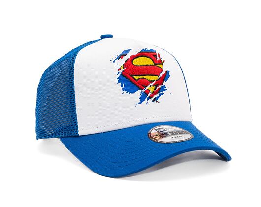 Dětská Kšiltovka New Era 9FORTY Kids A-Frame Trucker DC Superman White / Blue Azure