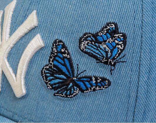 Dámská Kšiltovka New Era 9FORTY Womens MLB Butterfly New York Yankees Heather Light Blue / White