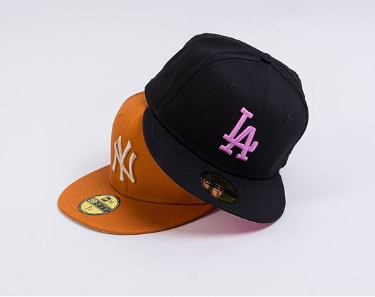 Kšiltovka New Era 59FIFTY MLB League Essential Los Angeles Dodgers Black / Wild Rose Pink