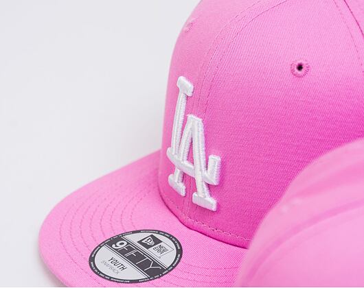 Dětská Kšiltovka New Era 9FIFTY Kids MLB League Essential Los Angeles Dodgers Wild Rose Pink / White