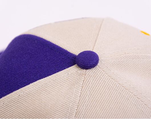 Kšiltovka Mitchell & Ness NBA Pop Panel Snapback Los Angeles Lakers Off White