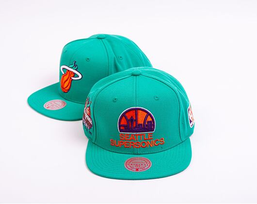 Kšiltovka Mitchell & Ness NBA Desert Green Snapback Hwc Seattle Supersonics Teal