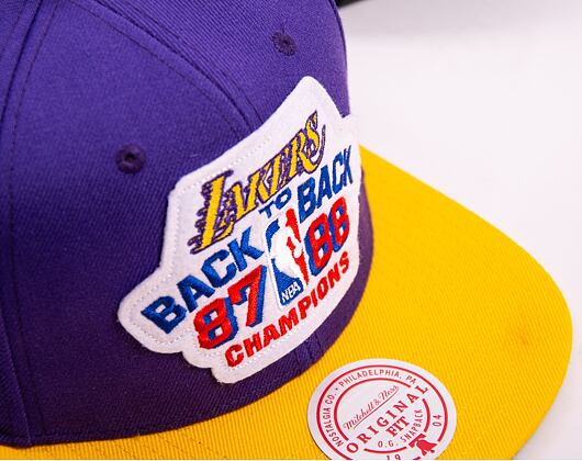 Kšiltovka Mitchell & Ness NBA Lakers B2B Snapback Hwc Los Angeles Lakers PURPLE  / YELLOW