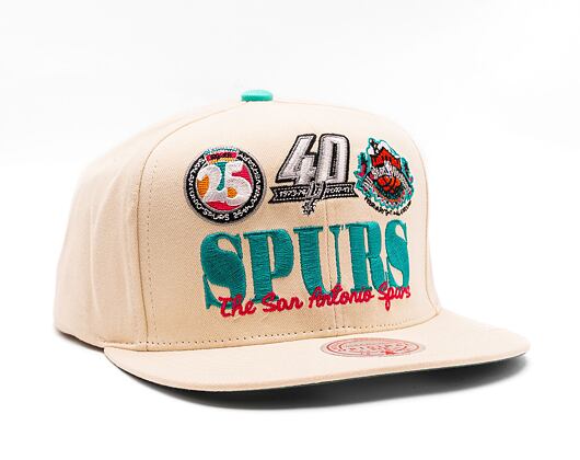 Kšiltovka Mitchell & Ness NBA Reframe Retro Snapback Hwc San Antonio Spurs Off White