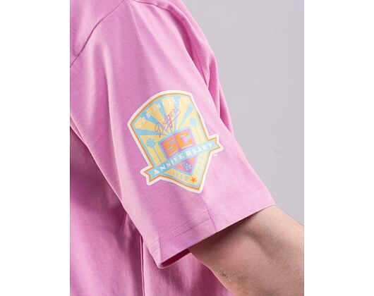 Triko New Era MLB Pastel Oversized Tee Los Angeles Dodgers Wild Rose Pink / Off White
