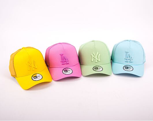 Kšiltovka New Era 9FORTY A-Frame Trucker MLB Tonal Mesh Los Angeles Dodgers Wild Rose Pink