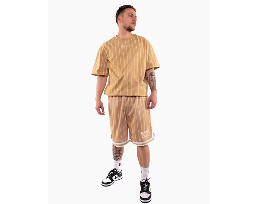Triko Karl Kani Small Signature Pinstripe Tee sand/white