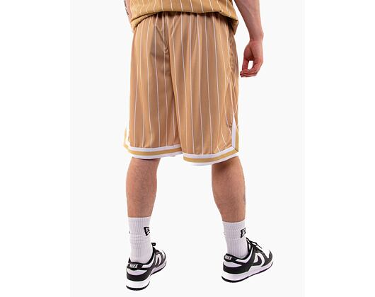 Kraťasy Karl Kani Retro Pinstripes Mesh Shorts sand/white