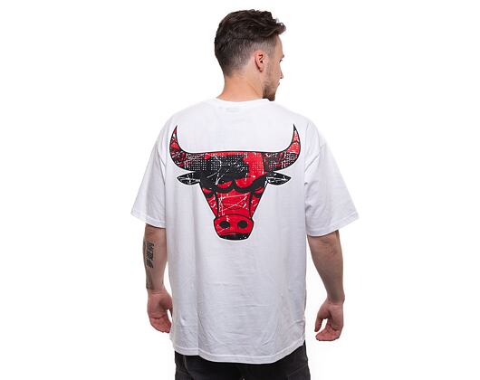 Triko New Era Infill Team Logo Oversized Tee Chicago Bulls Optic White / Red
