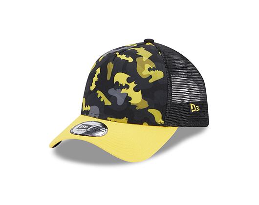 Dětská Kšiltovka New Era 9FORTY Kids A-Frame Trucker DC Print Batman Black / Upright Yellow