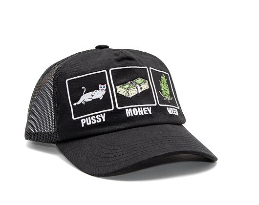Kšiltovka RIP N DIP Pussy Money Weed Trucker Hat (Black) RND10127