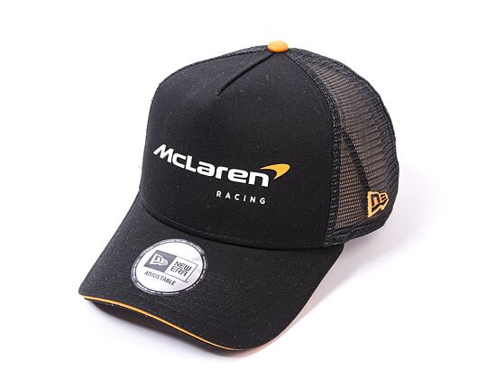 Kšiltovka New Era 9FORTY A-Frame Trucker Wordmark McLaren Racing Black Black