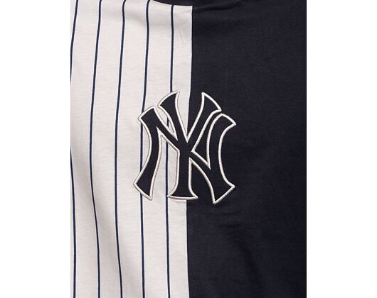 Triko New Era MLB Half striped Oversized Tee New York Yankees Navy / Off White