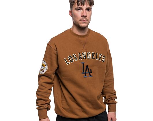 Mikina New Era MLB Large Logo Oversized Crewneck Los Angeles Dodgers Cooperstown Toasted Peanut / Na
