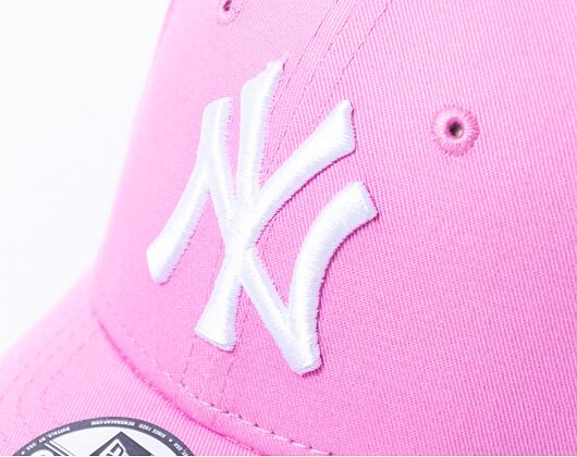 Dětská Kšiltovka New Era 9FORTY Kids MLB League Essential New York Yankees Wild Rose / White