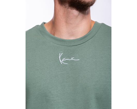 Triko Karl Kani Small Signature Heavy Jersey Boxy Tee dusty green