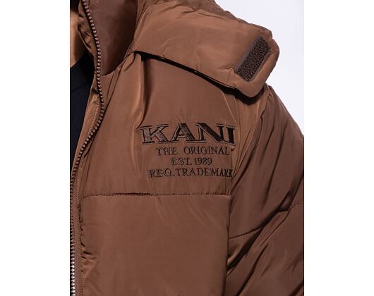 Bunda s Kapucou Karl Kani Retro Hooded Puffer Jacket brown