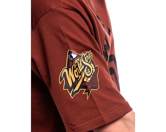 Triko New Era MLB Team Patch Oversized Tee San Diego Padres Cooperstown Brown / Black