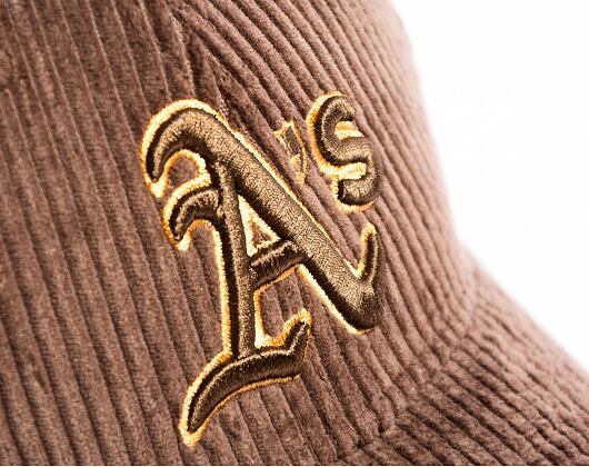 Kšiltovka New Era 9FORTY MLB Wide Cord Oakland Athletics Dark Brown / Bronze