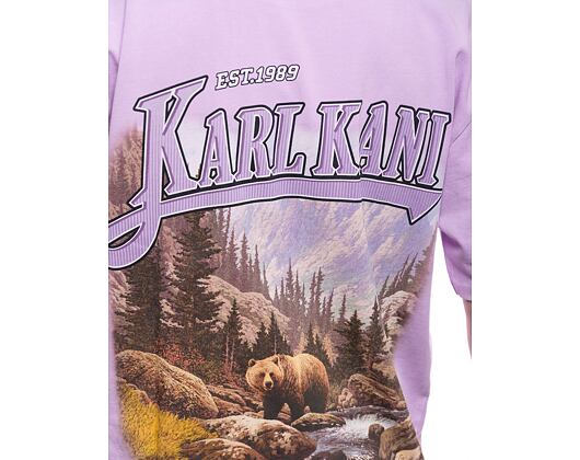 Triko Karl Kani Small Signature Washed Heavy Jersey Landscape Tee lt purple