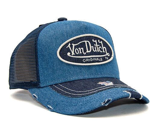 Kšiltovka Von Dutch Trucker Ottawa Cotton Twill Denim Blue