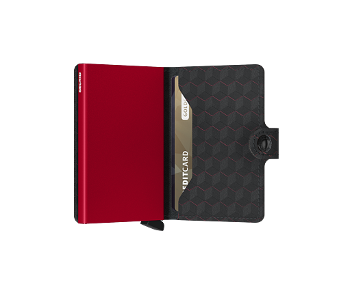 Peněženka Miniwallet Secrid Optical Black-Red