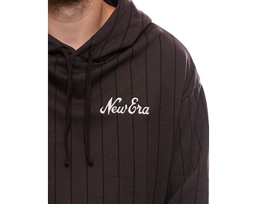 Mikina New Era Pinstripe Oversized Hoody Dark Brown / Black