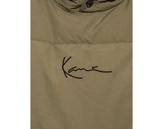 Bunda Karl Kani Small Signature Padded Hoodie olive