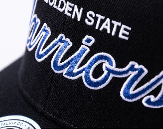 Kšiltovka Mitchell & Ness Golden State Warriors Team Script 2.0 Black/Royal