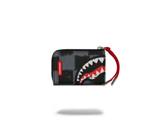 Peněženka Sprayground Sharks In Paris Gray Paint Wallet