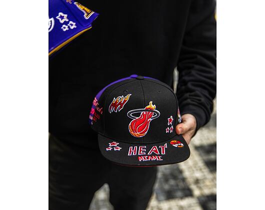 Kšiltovka Mitchell & Ness All Out Snapback Hwc NBA MIAMI HEAT Black