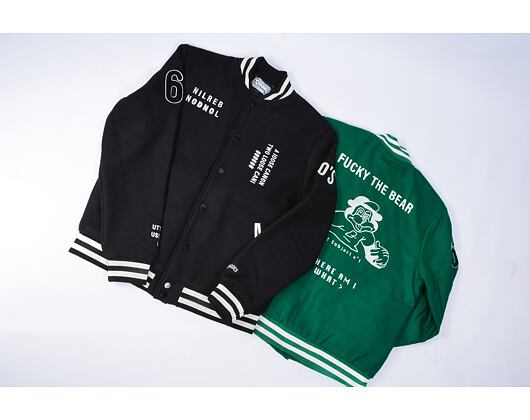 Bunda The Dudes Test Subject 1 Varsity Jacket Bottle Green