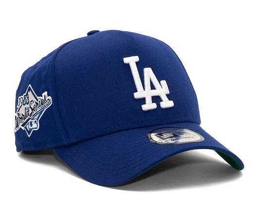 Kšiltovka New Era 9FORTY A-Frame MLB Patch Los Angeles Dodgers Cooperstown Royal Blue